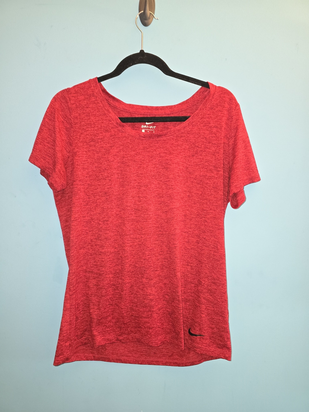 Nike Red Heather Short Sleeve Dri-FIT Tee